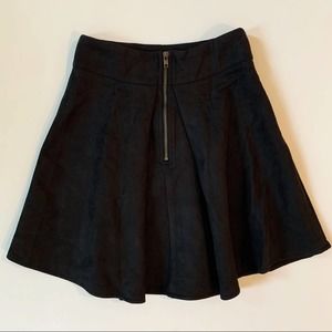 LF Seek the Label high waist black velvet skirt xs